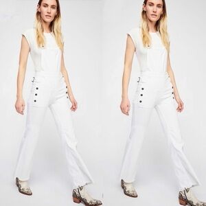 Free People Sparrow Utility Denim Overalls